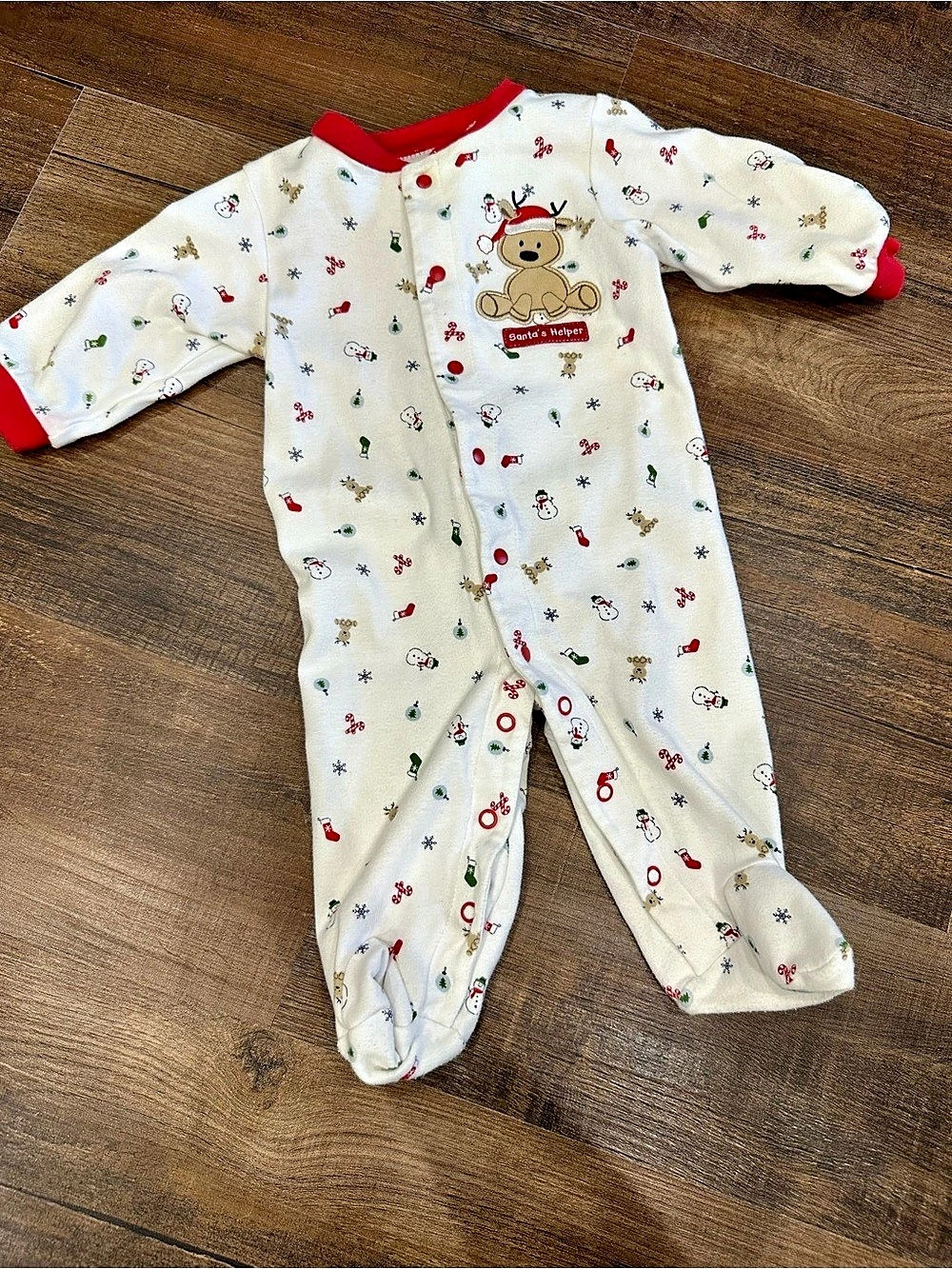 Just One Year by Carter's Santa's Helper Footie Baby M (3-6M)